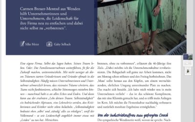 Das Woll-Magazin berichtet über Carmen Breuer-Mentzel als Leadership Coach