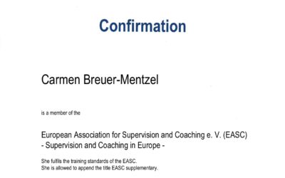 Zertifizierung als Coach bei der EASC